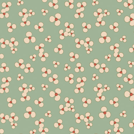 Niwa Green Tea - Lola vaxduk med små fina blommor närbild