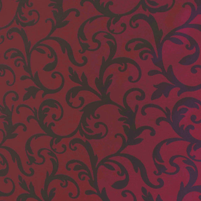 Louvre Greco röd, jacquardvävd textilvaxduk, 140 cm bred