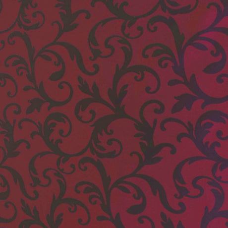 Louvre Greco röd, jacquardvävd textilvaxduk, 140 cm bred