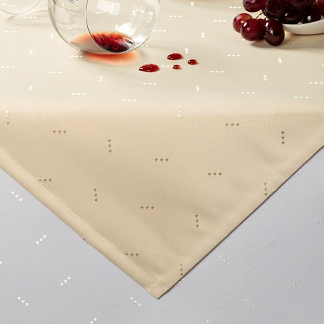 Luxor Champagne Ø 160 cm, rund damastduk