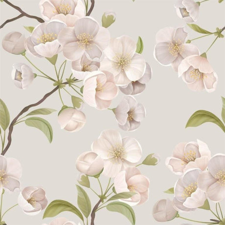 Magnolia Grace - Textilvaxduk med blommor och glidskydd