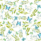 Mariposas Azul - Vacker textilvaxduk med blå fjärilar