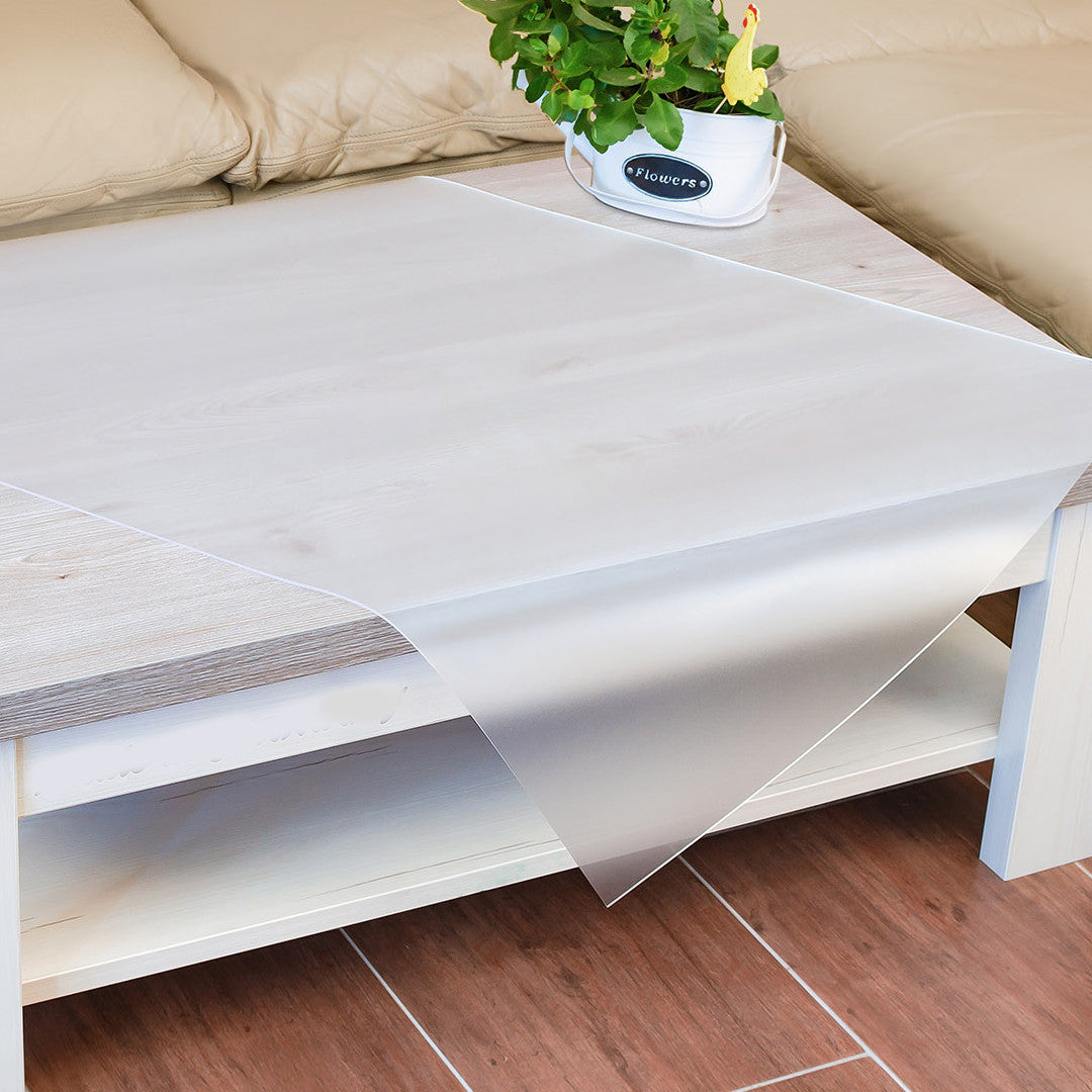 Stark matt vaxduk - Skyddande plastfilm för glas och högblankpolerade bord - 2,0 mm / 100 cm