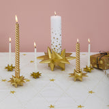Medusa Stardust gold textilvaxduk med glidskydd, 140 cm bred