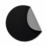 Moon rund bordstablett i konstläder – Black/Light grey – Ø38 cm, vikt
