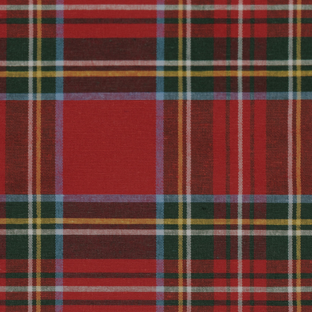 Julbordsduk Tartan Röd  närbild