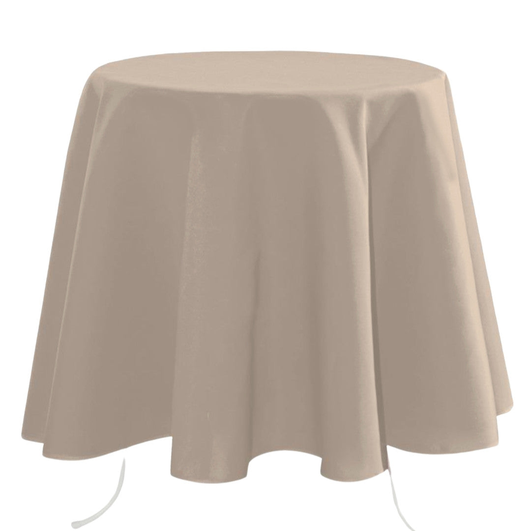 Nelson, enfärgad rund tygduk Ø 180, i linnelook