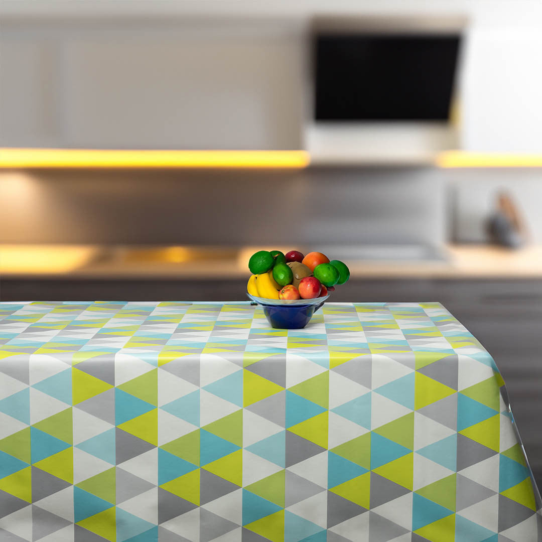 Nordisk Grafik – Vaxduk i blått, grönt och grått