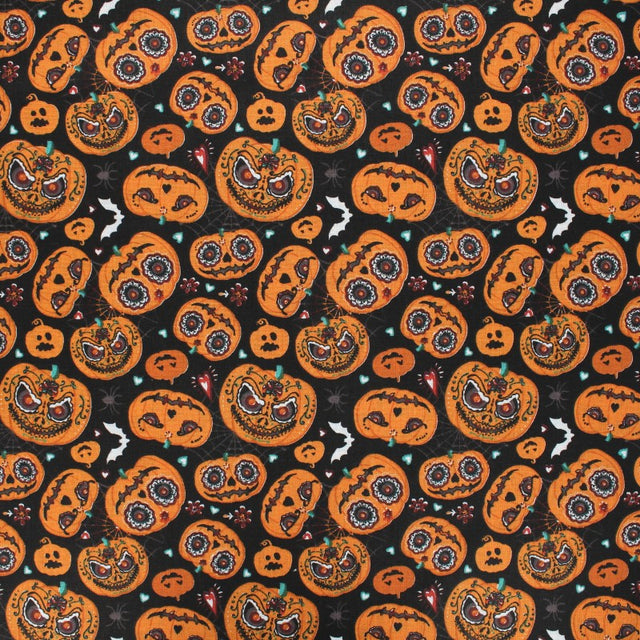 October – Textilvaxduk till Halloween, 140 cm bred