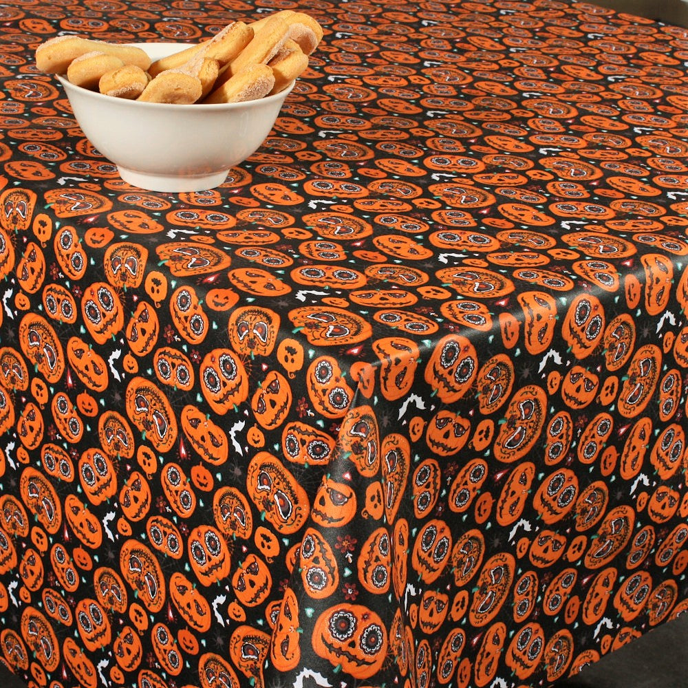 October – Textilvaxduk till Halloween, 140 cm bred