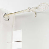 Patina Alpha Vit/Guld – justerbar gardinstång 120–210 cm, upphängning