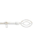 Patina Alpha Vit/Guld – justerbar gardinstång 120–210 cm