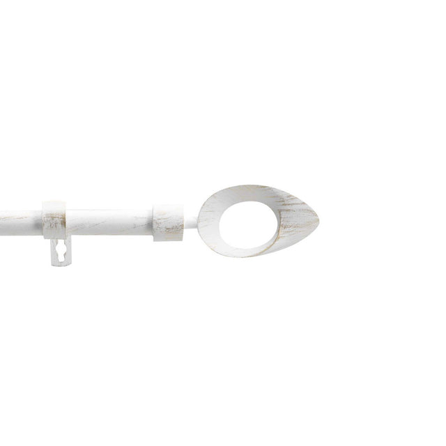 Patina Ovalon Vit/Guld – Justerbar gardinstång 120–210 cm