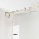 Patina Tempo Vit/Guld – justerbar gardinstång 120–210 cm, upphängning