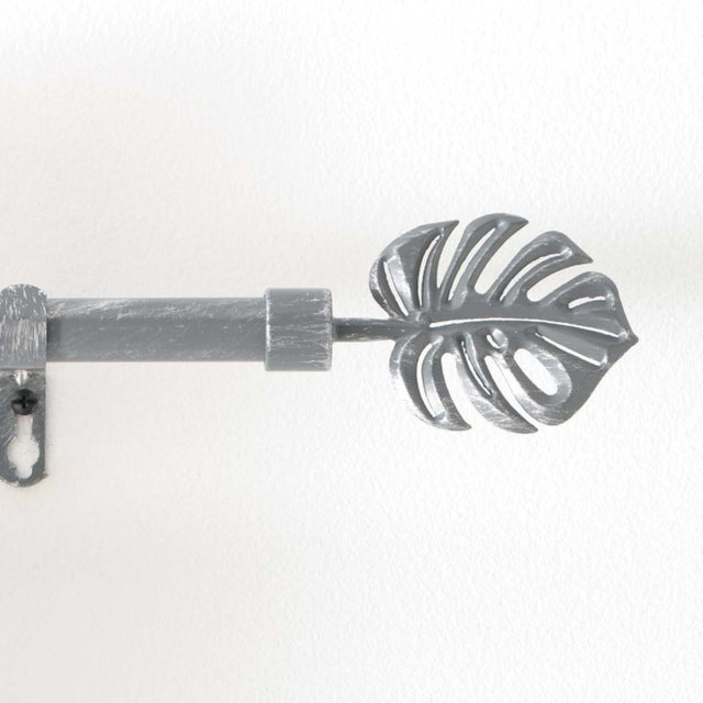 Patina Tropi Grå/Silver – Justerbar gardinstång 120–210 cm