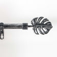 Patina Tropi Svart/Silver – Justerbar gardinstång 120–210 cm