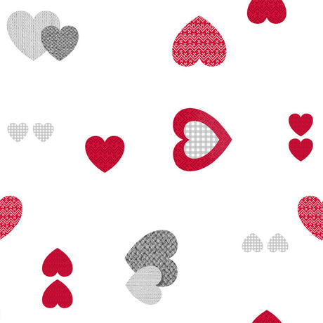 Petits Coeurs klar plast – Transparent vaxduk med små hjärtan