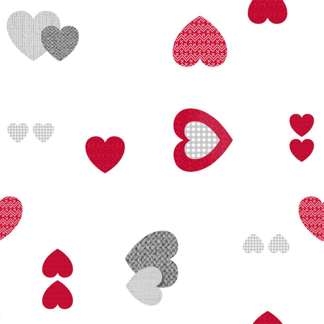 Petits Coeurs klar plast – Transparent vaxduk med små hjärtan