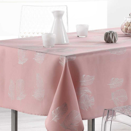 Plumia Candy Pink, duk med fläckskydd, 150 x 240 cm