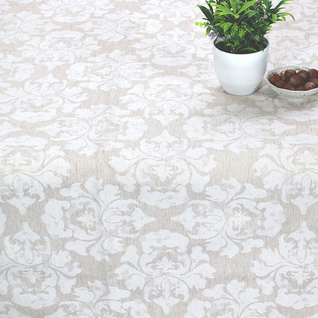 Raine Jacquard Linen - Textilvaxduk med elegant ornamentmönster