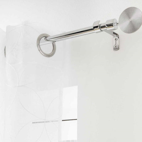 Rollis Chrome – Justerbar gardinstång 120–210 cm, upphängning