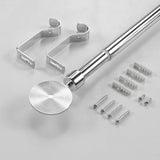 Rollis Chrome – Justerbar gardinstång 120–210 cm, tillbehör
