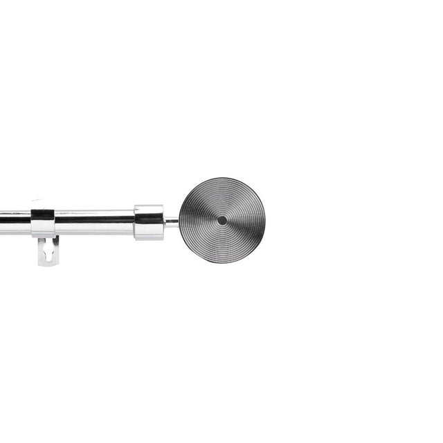 Rollis Chrome – Justerbar gardinstång 120–210 cm
