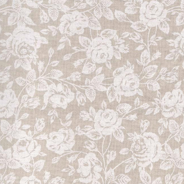 Rose Bianche – Textilvaxduk med vackra vita rosor