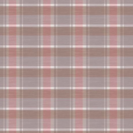 Scozzese, skotskrutig vaxduk rosa taupe, 140 cm