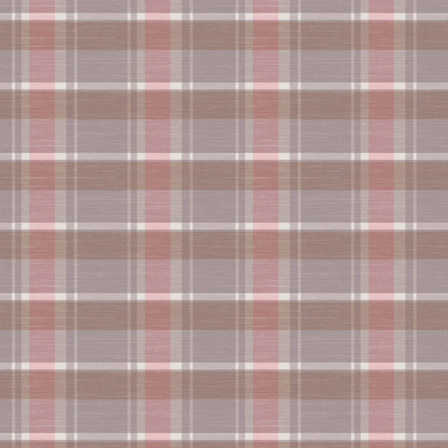 Scozzese, skotskrutig vaxduk rosa taupe, 140 cm