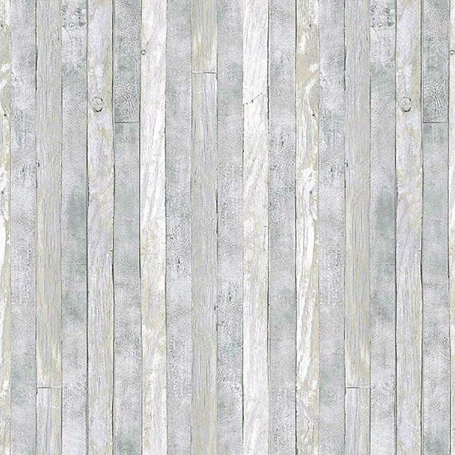 Scrap Wood Light, vaxduk med trälook, ljusgrå