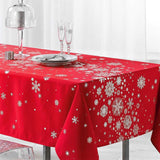 Constellation Snöhimmel röd - Julduk med fläckskydd, 150 x 300 cm