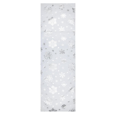 Snowflake Silver – Julbordslöpare 50 x 150 cm