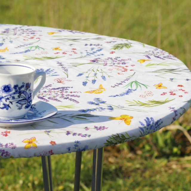Sommar och Nektar – rund vaxduk med resår