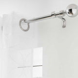Sphera Chrome – Justerbar gardinstång 120–210 cm, upphängning