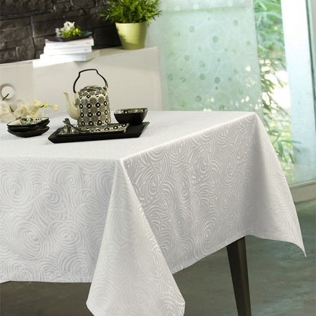 Stacy Damast damastduk - 150 x 350 cm - Vit