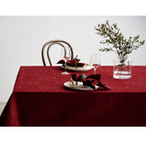 Södahl Star Damask Red - Klassisk julduk - Damastvävd textilvaxduk, glidskydd, miljö