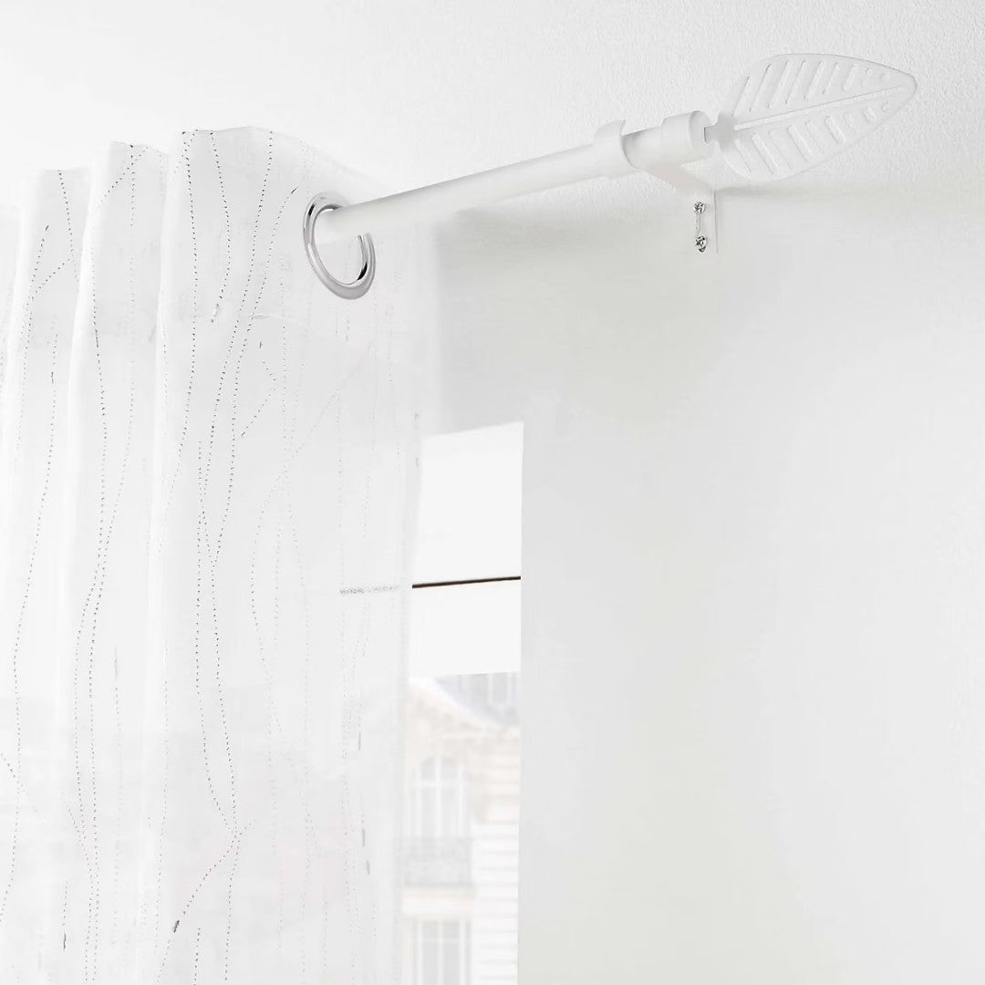 Stylea Vit – Justerbar gardinstång 120–210 cm, upphängning