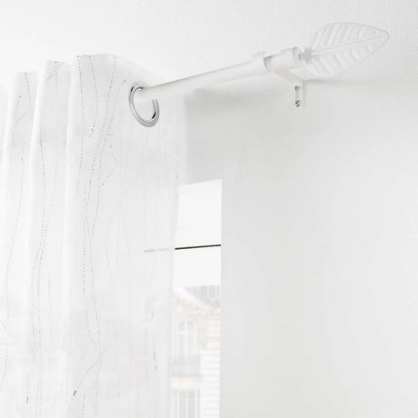 Stylea Vit – Justerbar gardinstång 120–210 cm, upphängning