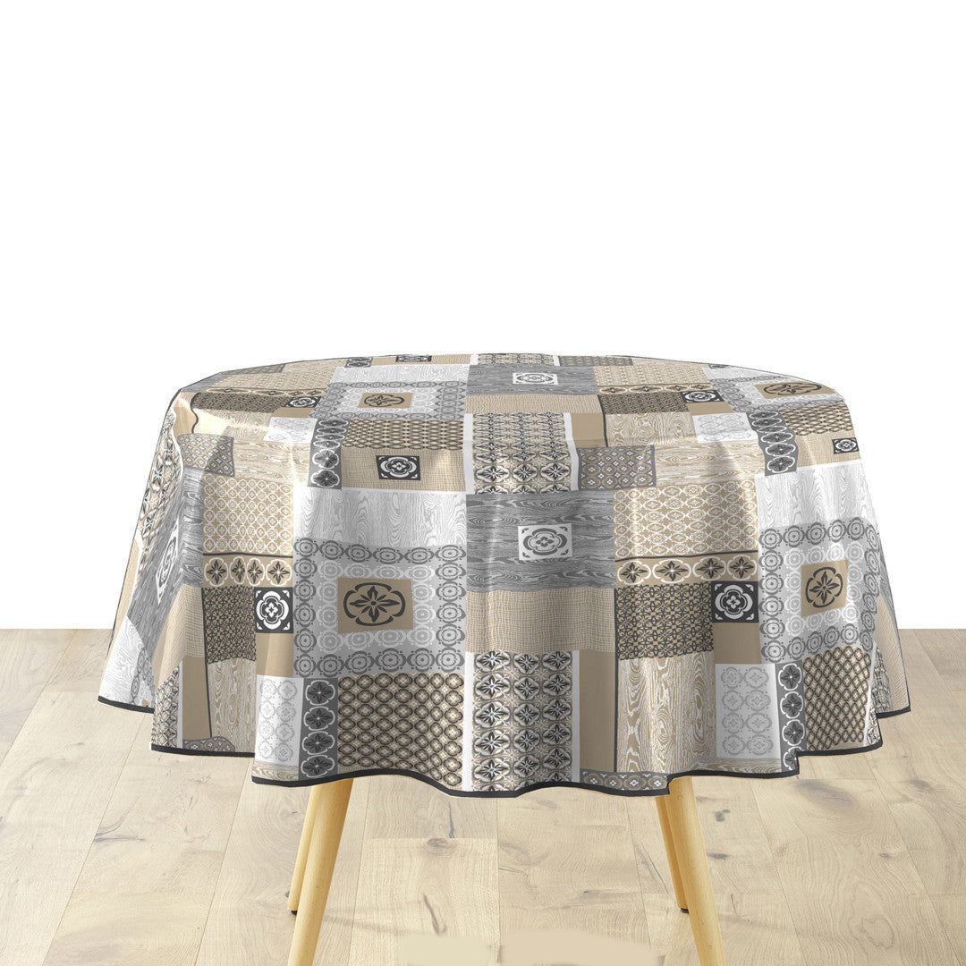 Textilia Costa - Rund vaxduk med vackert motiv Ø 155 cm, miljö