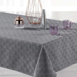 Tokio Jacquard Antracit 140x250 cm – Damastduk med fläckskydd, närbild