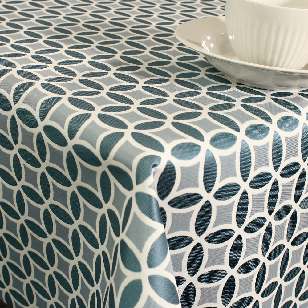 Trama - Textilvaxduk med vackert blått mönster - 140 cm bred