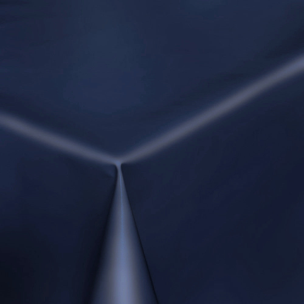 Uni Color - Enfärgad halvmatt vaxduk, 140 cm bred - Indigo blå