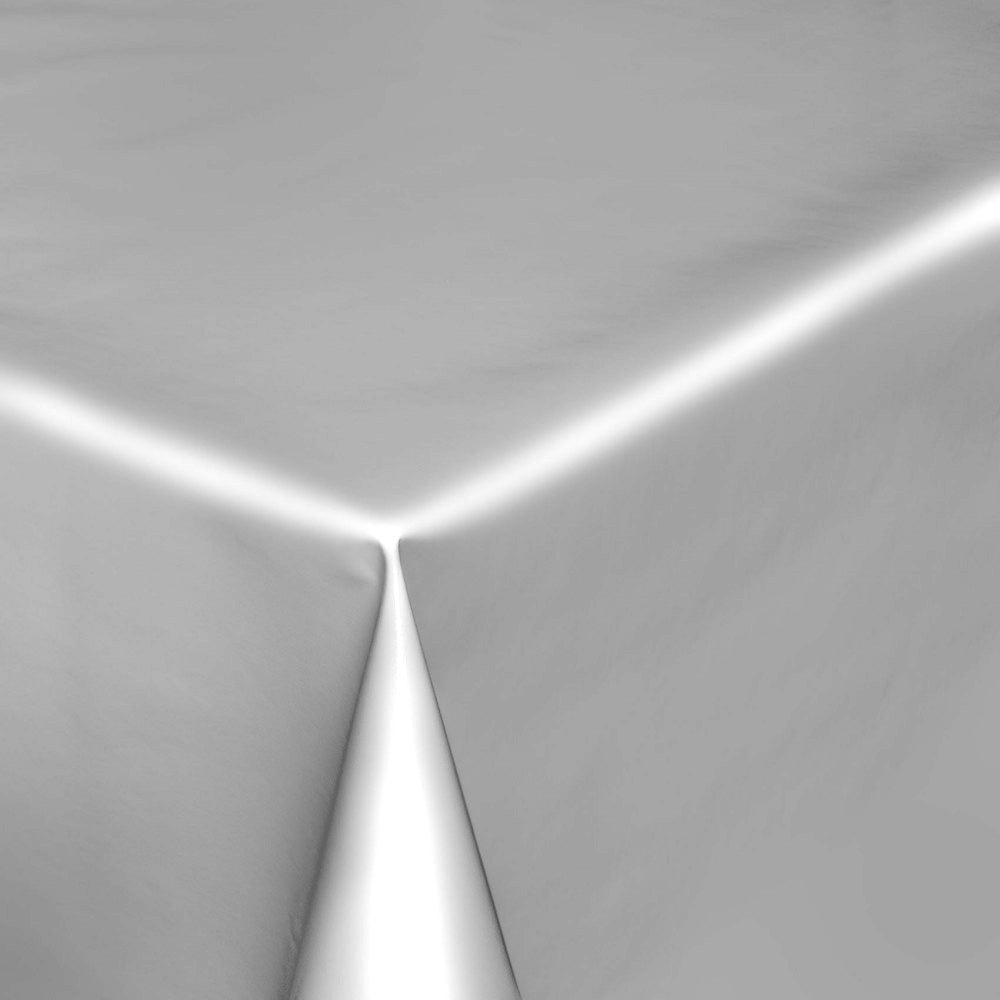 Uni Color - Enfärgad halvmatt vaxduk, 140 cm bred - Silver