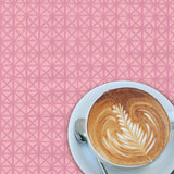 Andy Pastel Pink, lätt präglad vaxduk med kopp