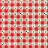 Vaxduk - Cherries and Pansies Röd närbild