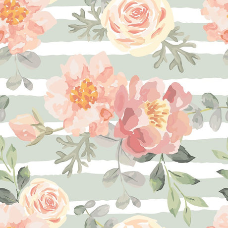 English Rose - vaxduk med storblommiga rosor