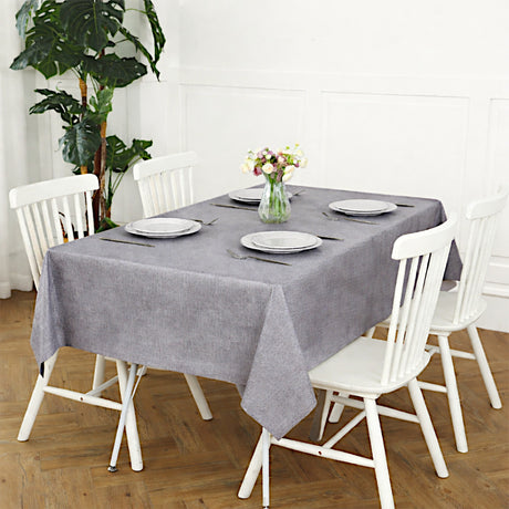 Linen Look Beton – Enfärgad vaxduk i linnelook med präglad yta, miljö