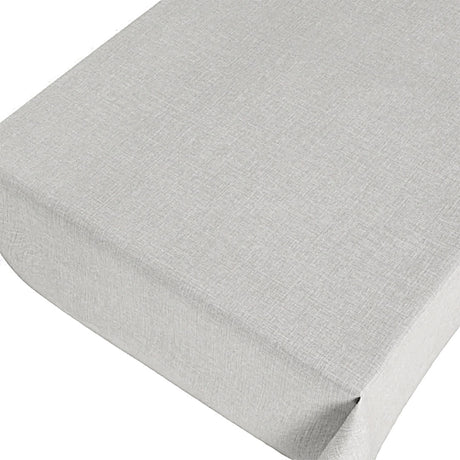 Linen Look Grå – Enfärgad vaxduk i linnelook med präglad yta, mönster