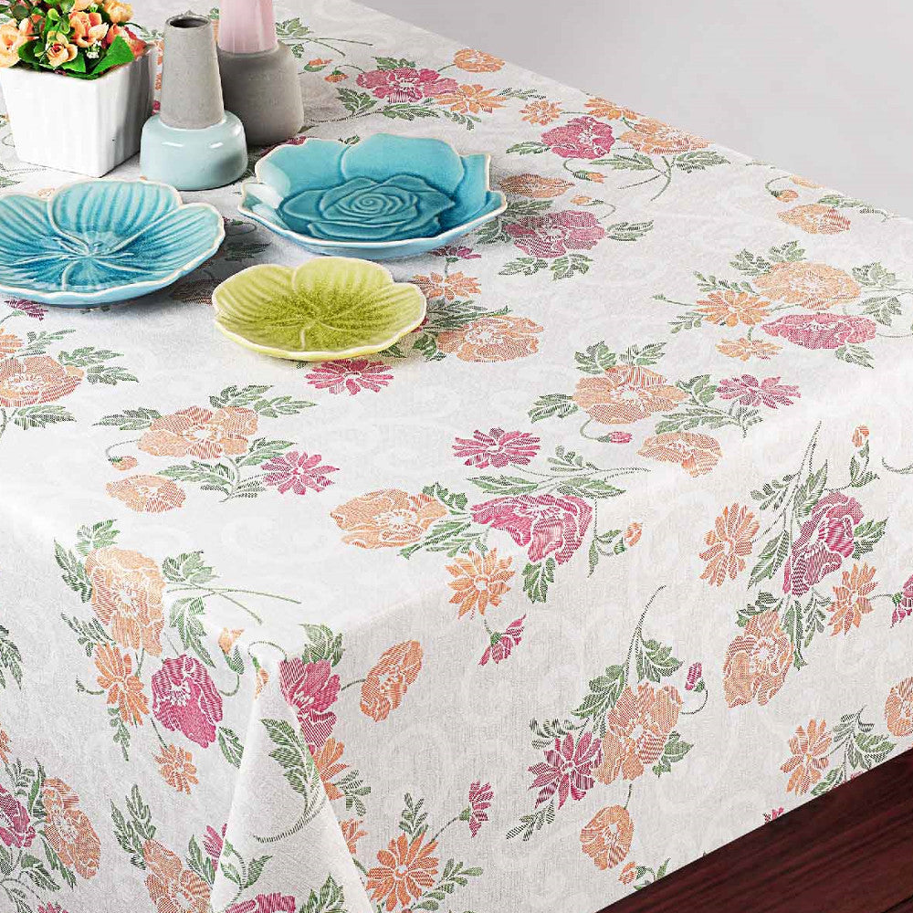 Misty Color Flower - vaxduk med blommor, 140 cm bred